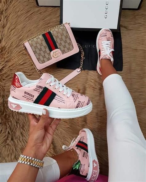 pink bog gucci shoes